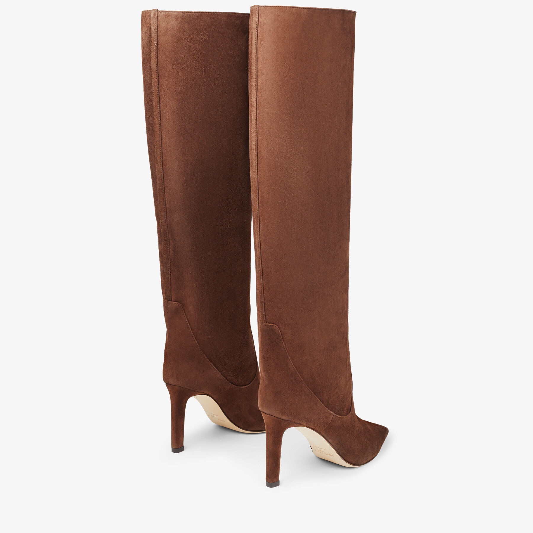Mavis 85
Chocolate Suede Pointed Toe Knee-High Boots - 3