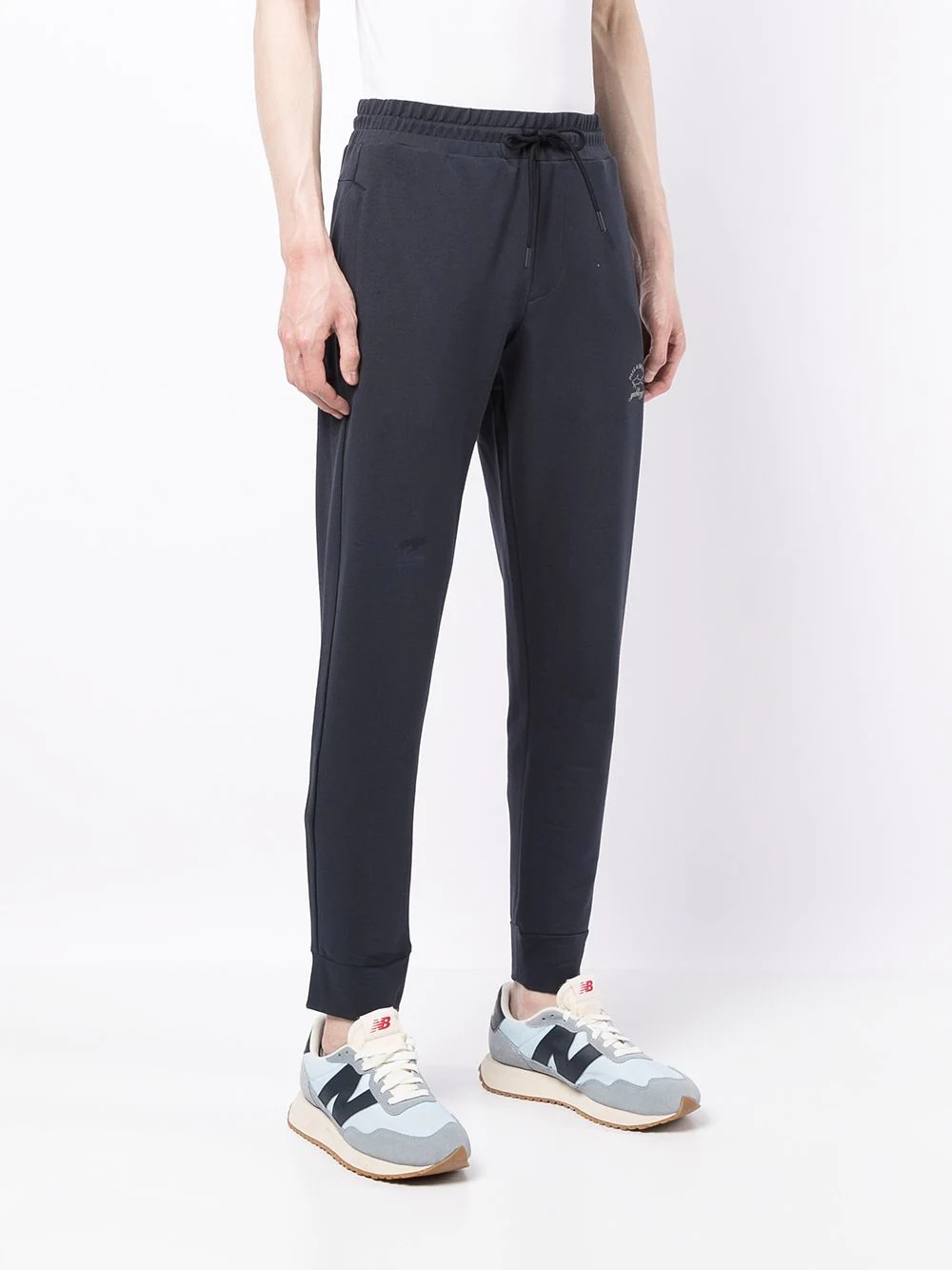 logo-print tapered track trousers - 3
