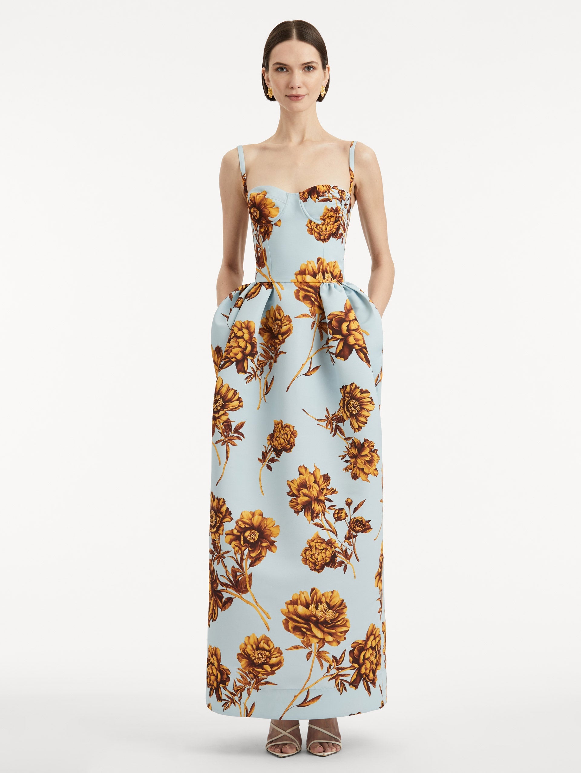 PEONY SILK FAILLE GOWN - 2