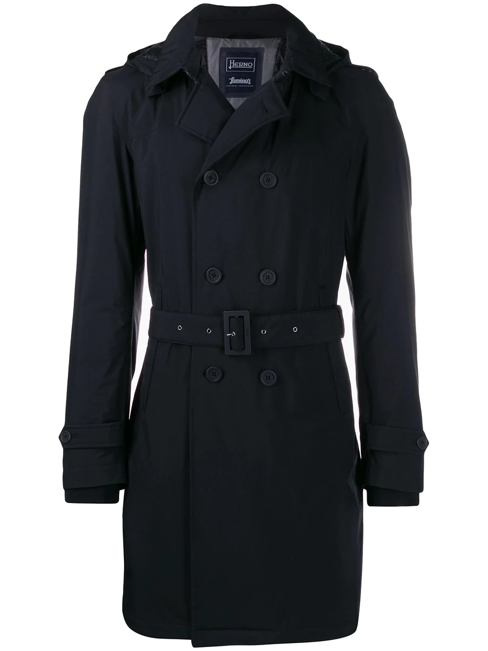 belted trench coat - 1