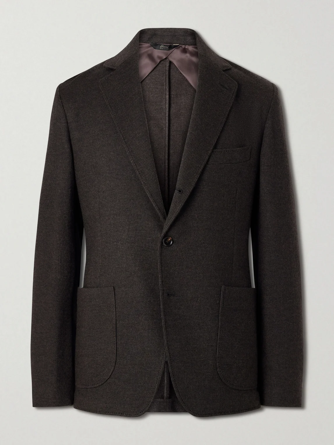 Houndstooth Cashmere Blazer - 1