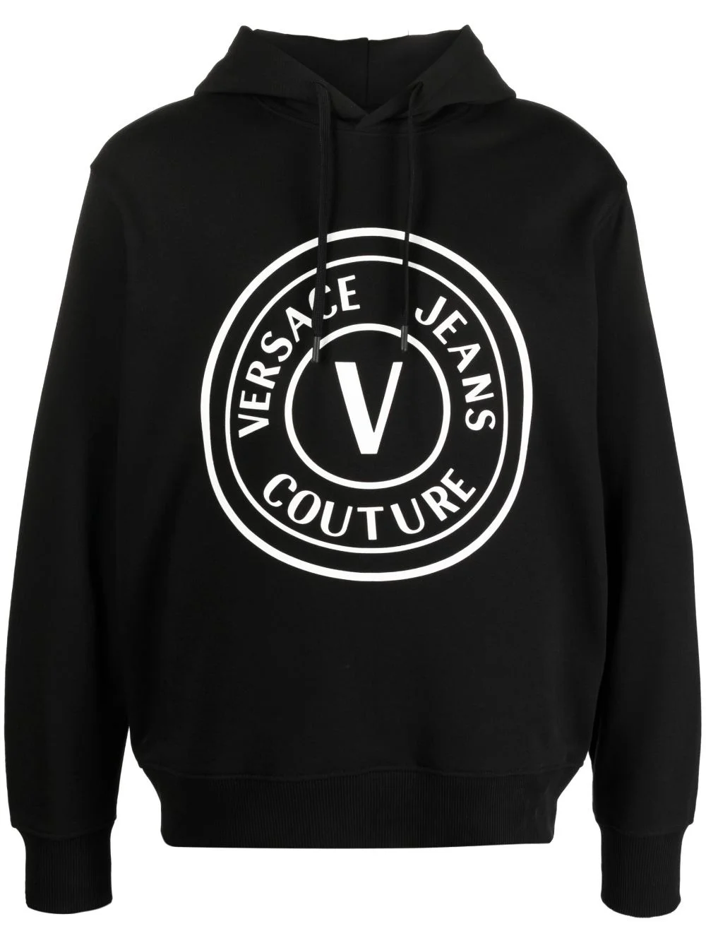 logo-print cotton hoodie - 1