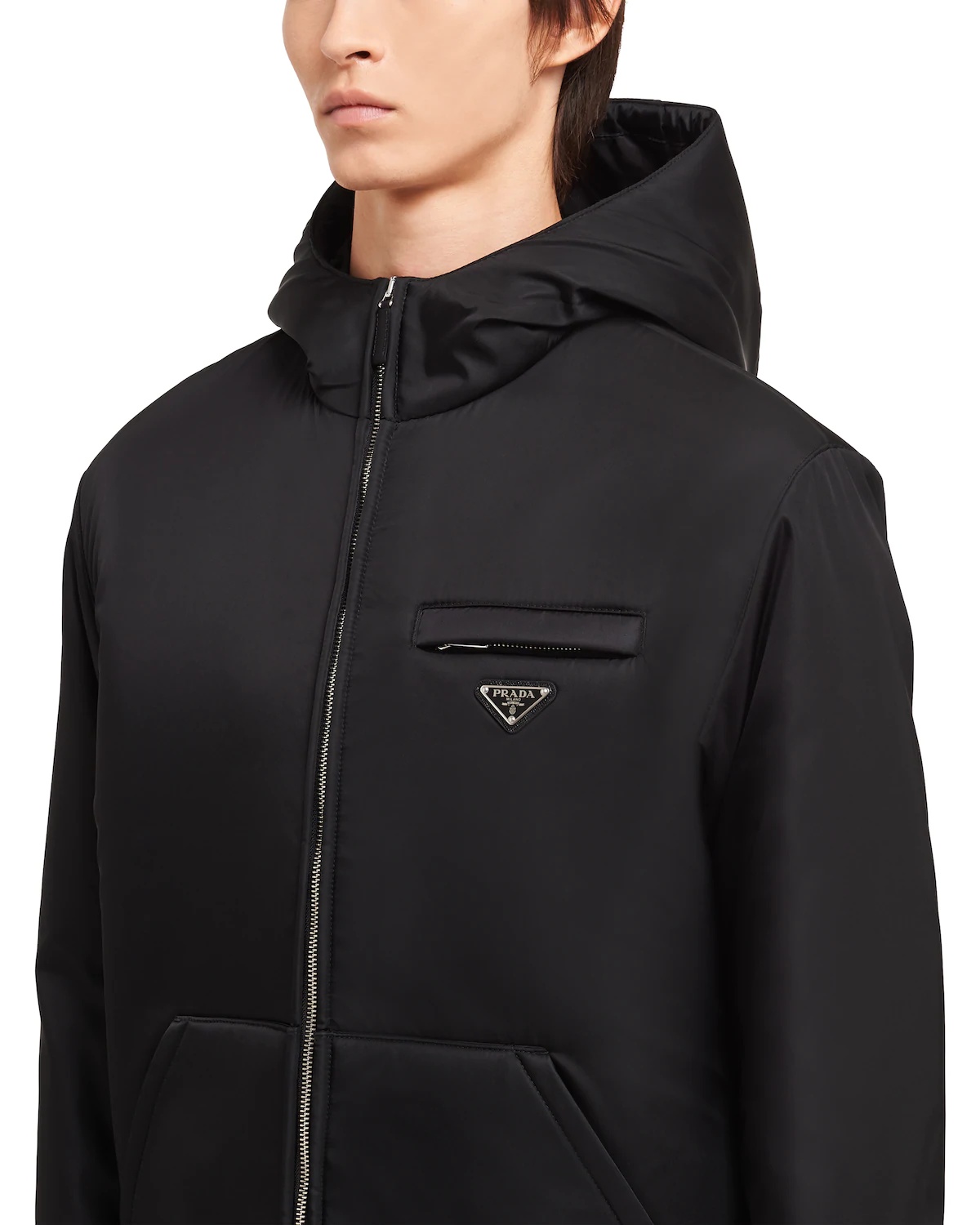 Re-Nylon padded gabardine bomber jacket - 5