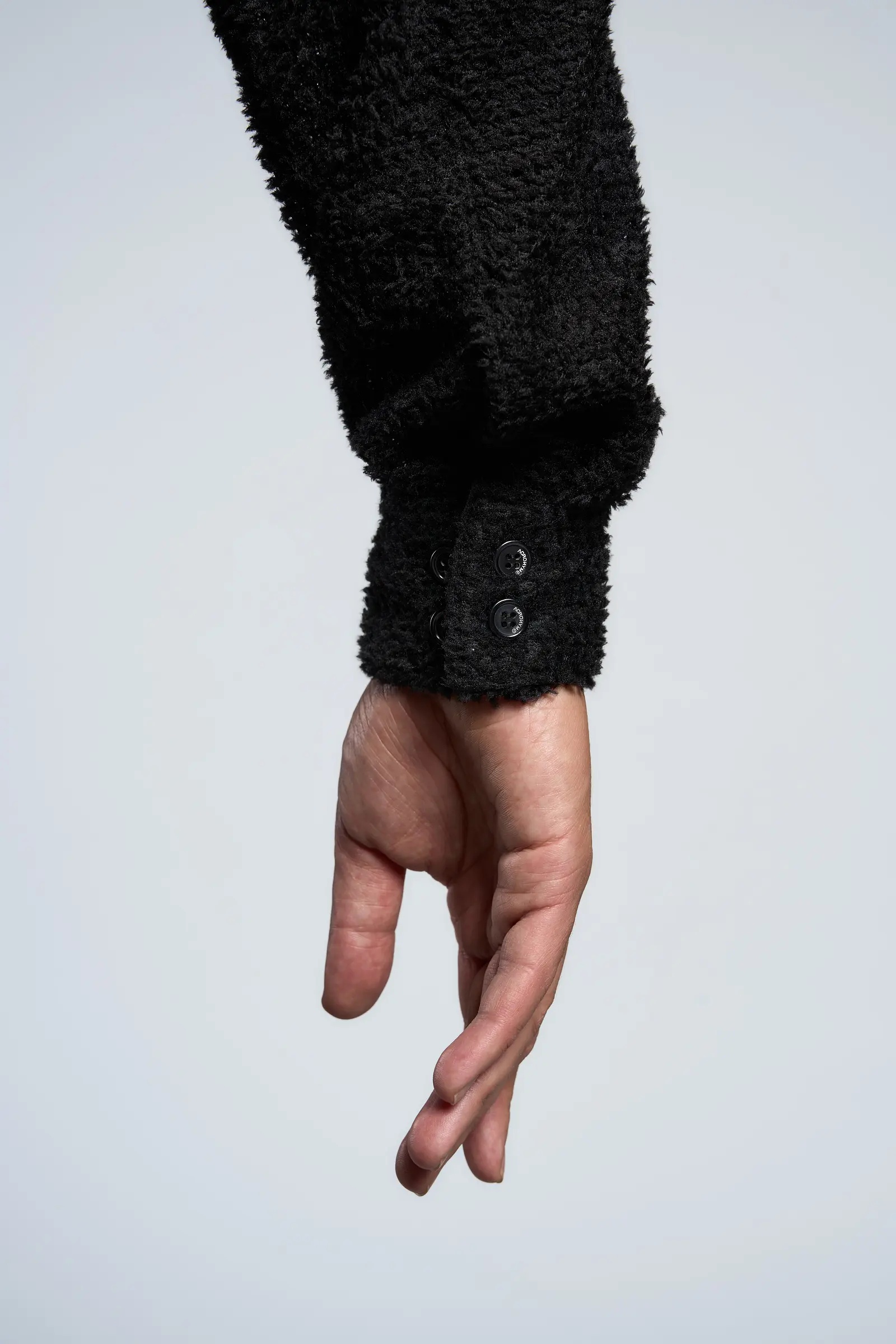 LA1-AD Lofted Knit Fiber Long Sleeve Shirt Black - 22