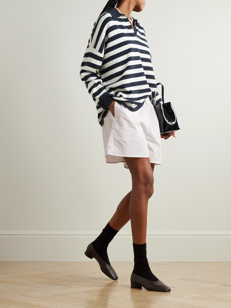 arch4 Victoria Oversized Striped Cashmere Polo Sweater outlook