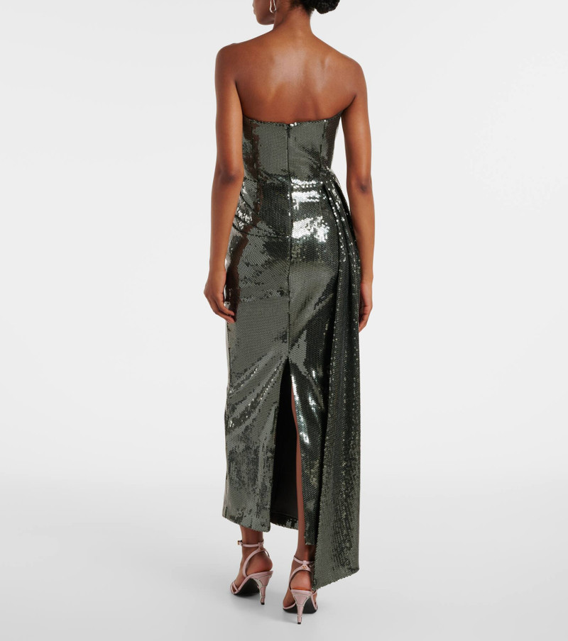 Draped sequined corset dress 3