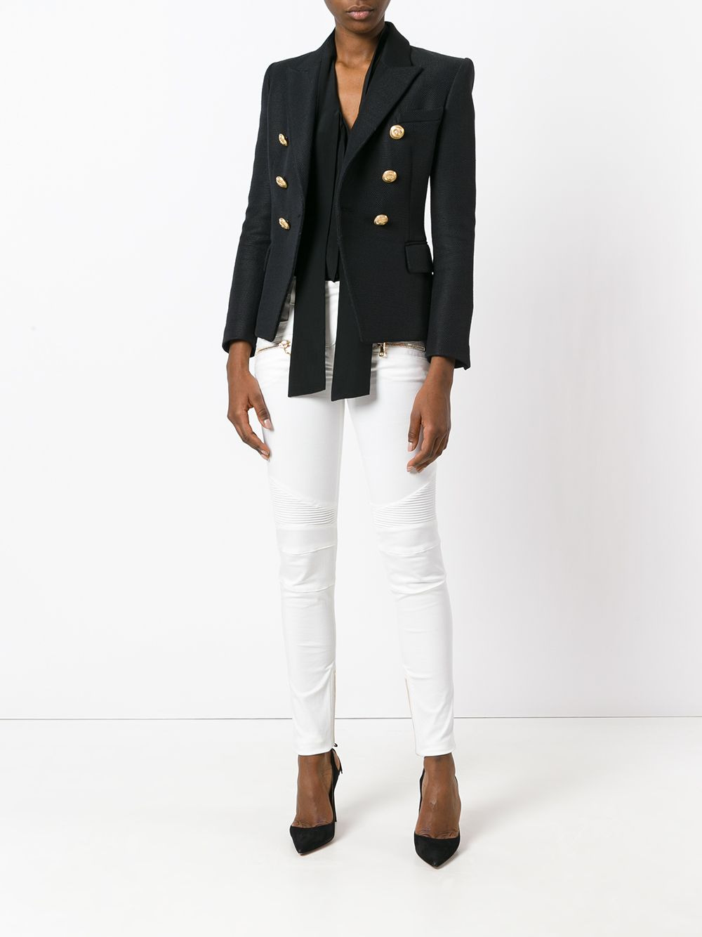 skinny biker trousers - 2