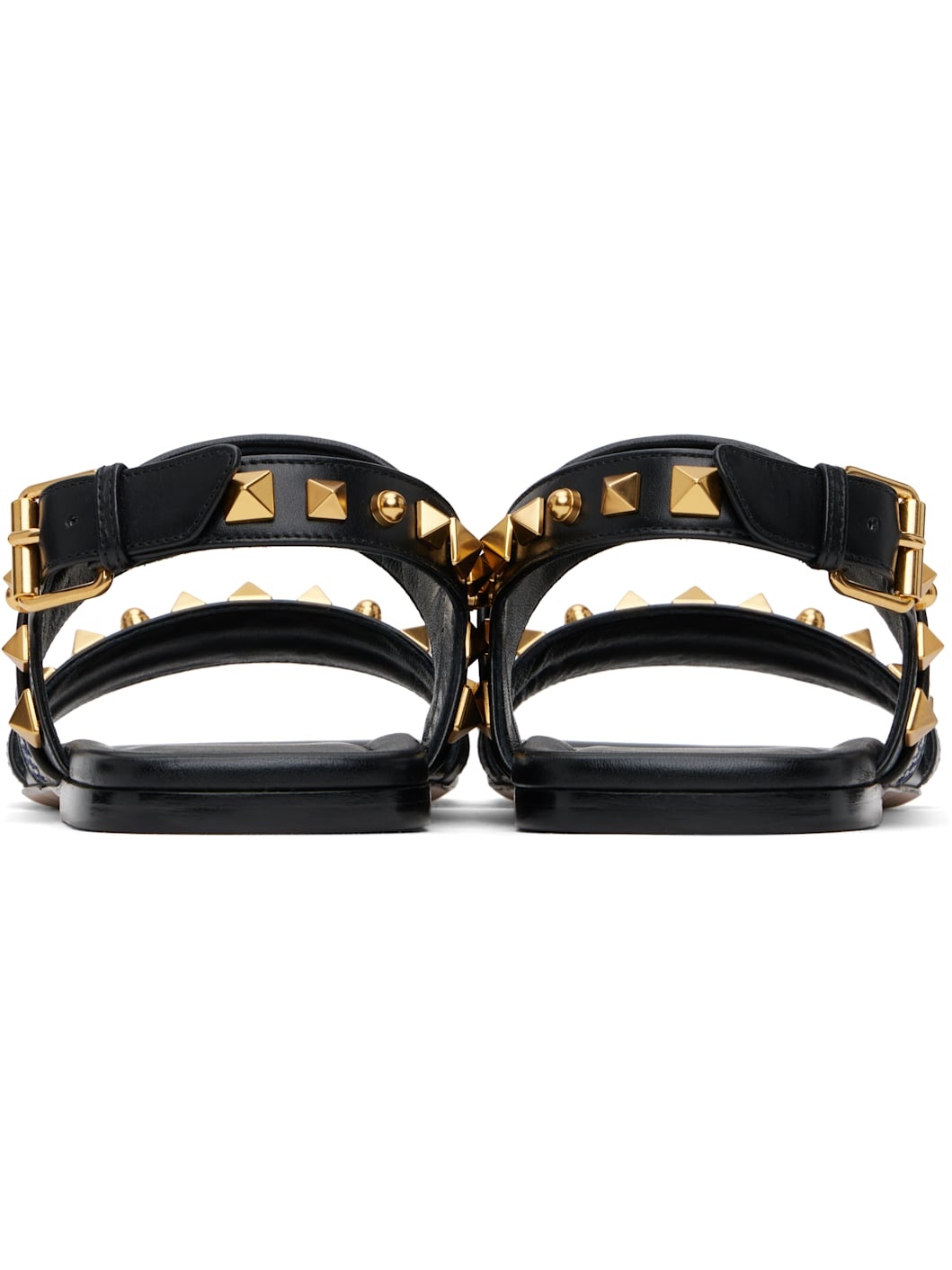 Black Grape Embroidery County Sandals - 2