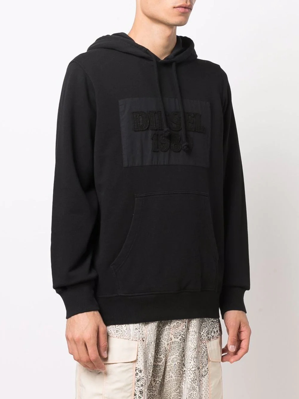 debossed-logo hoodie - 3