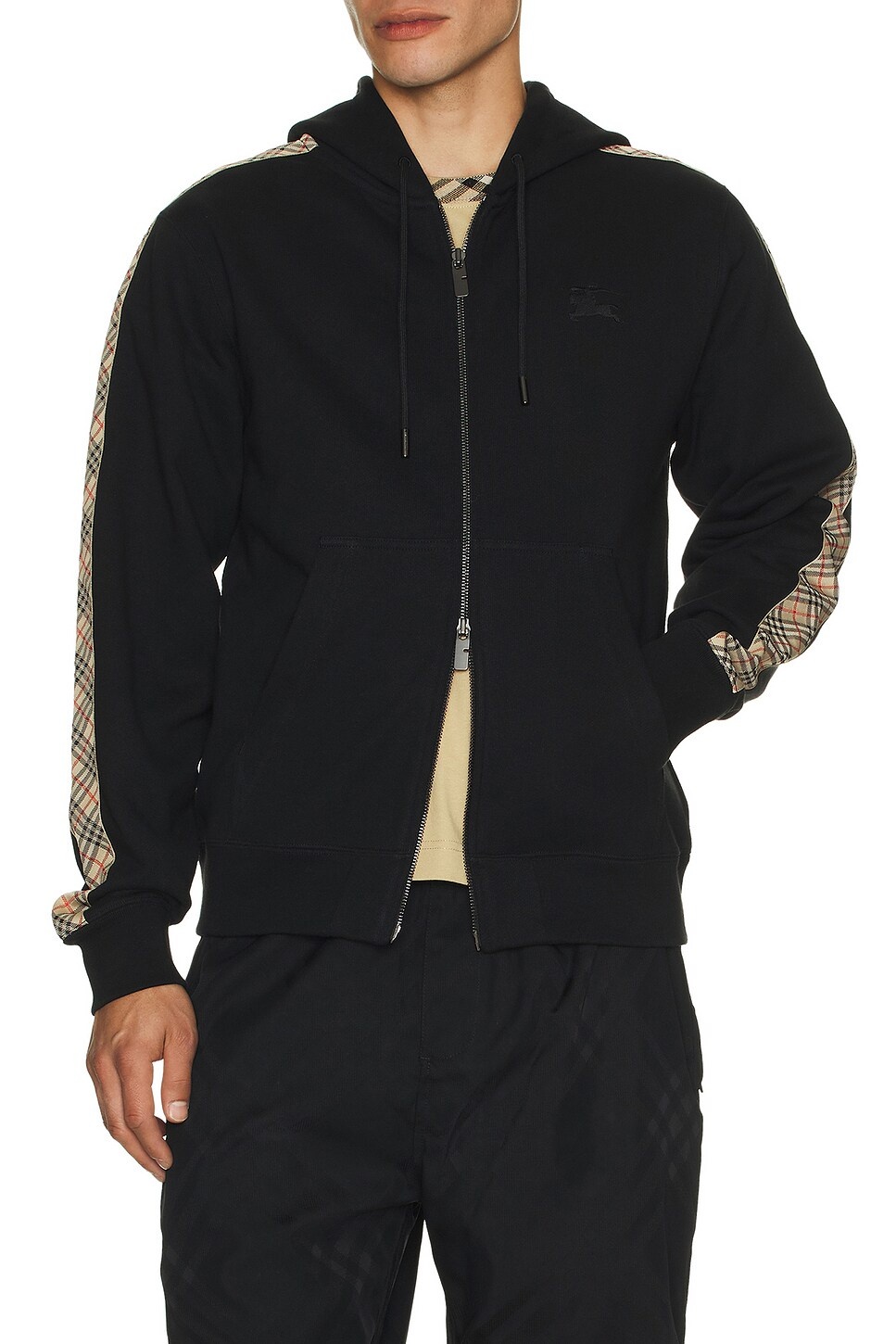 Check Tape Zip Through Hoodie - 4