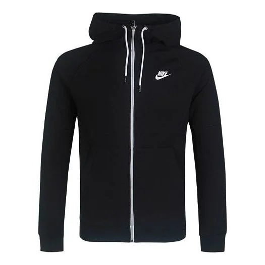 Nike Modern Fleece Cardigan hooded Logo Jacket Black CU4456-010 - 1