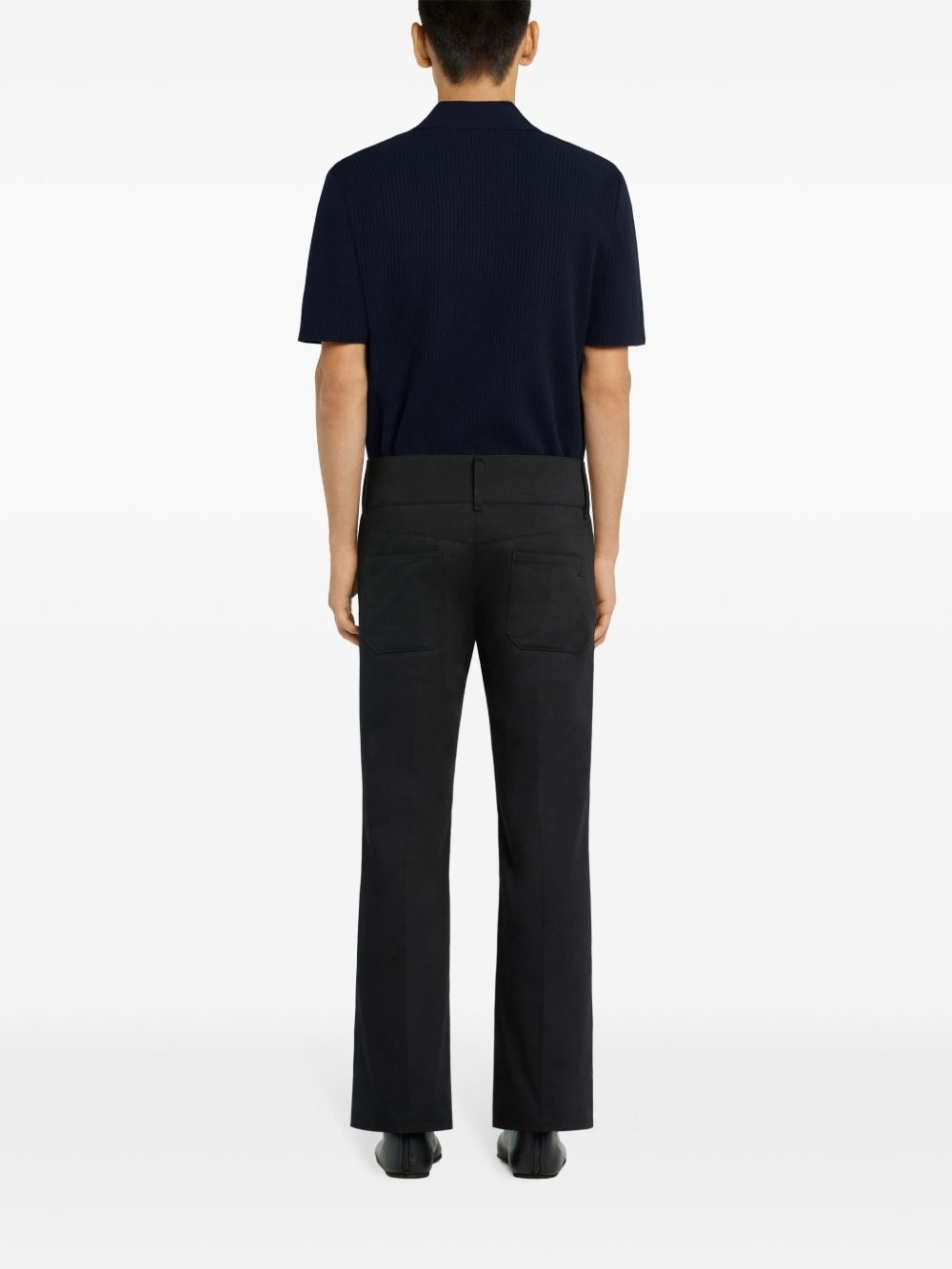 ribbed polo shirt - 4