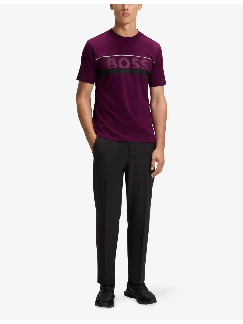 Brand-Print Short-Sleeve Cotton T-Shirt - 2