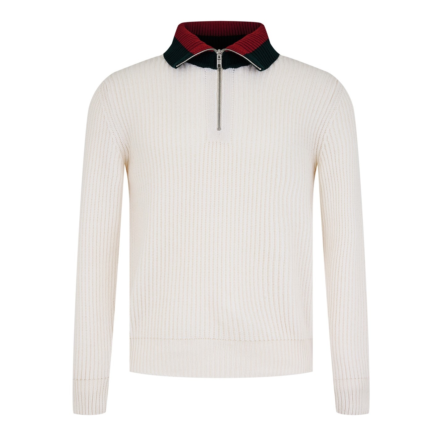 KNITTED QUARTER ZIP WEB JUMPER - 1