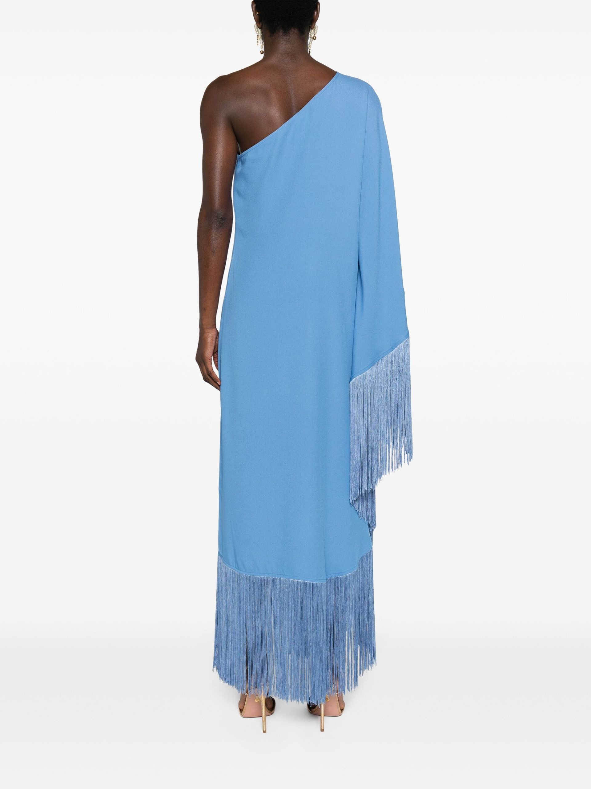 Blue Spritz Fringed Midi Dress - 4