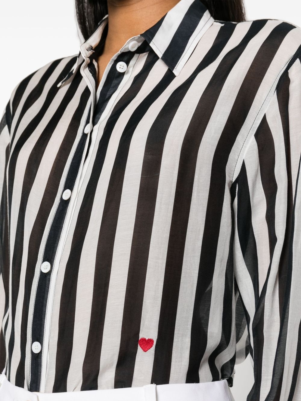 striped cotton-blend shirt - 5
