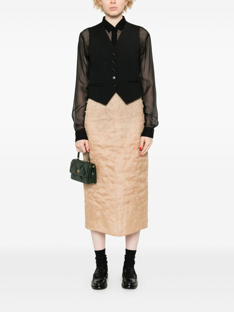 FABIANA FILIPPI bead-detailing midi skirt outlook