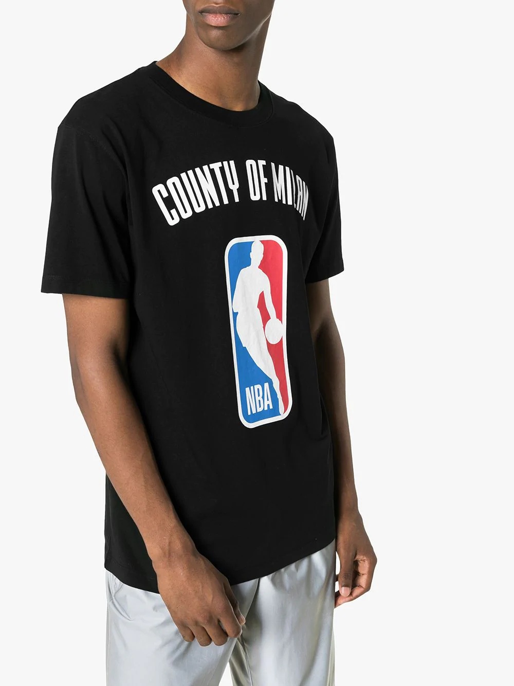 X NBA print ribbed neck t-shirt - 5