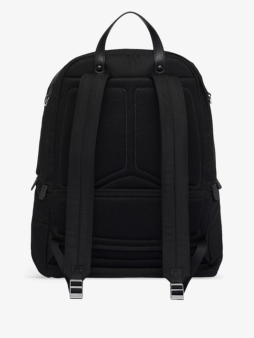 Re-Nylon recycled-nylon and leather backpack - 3