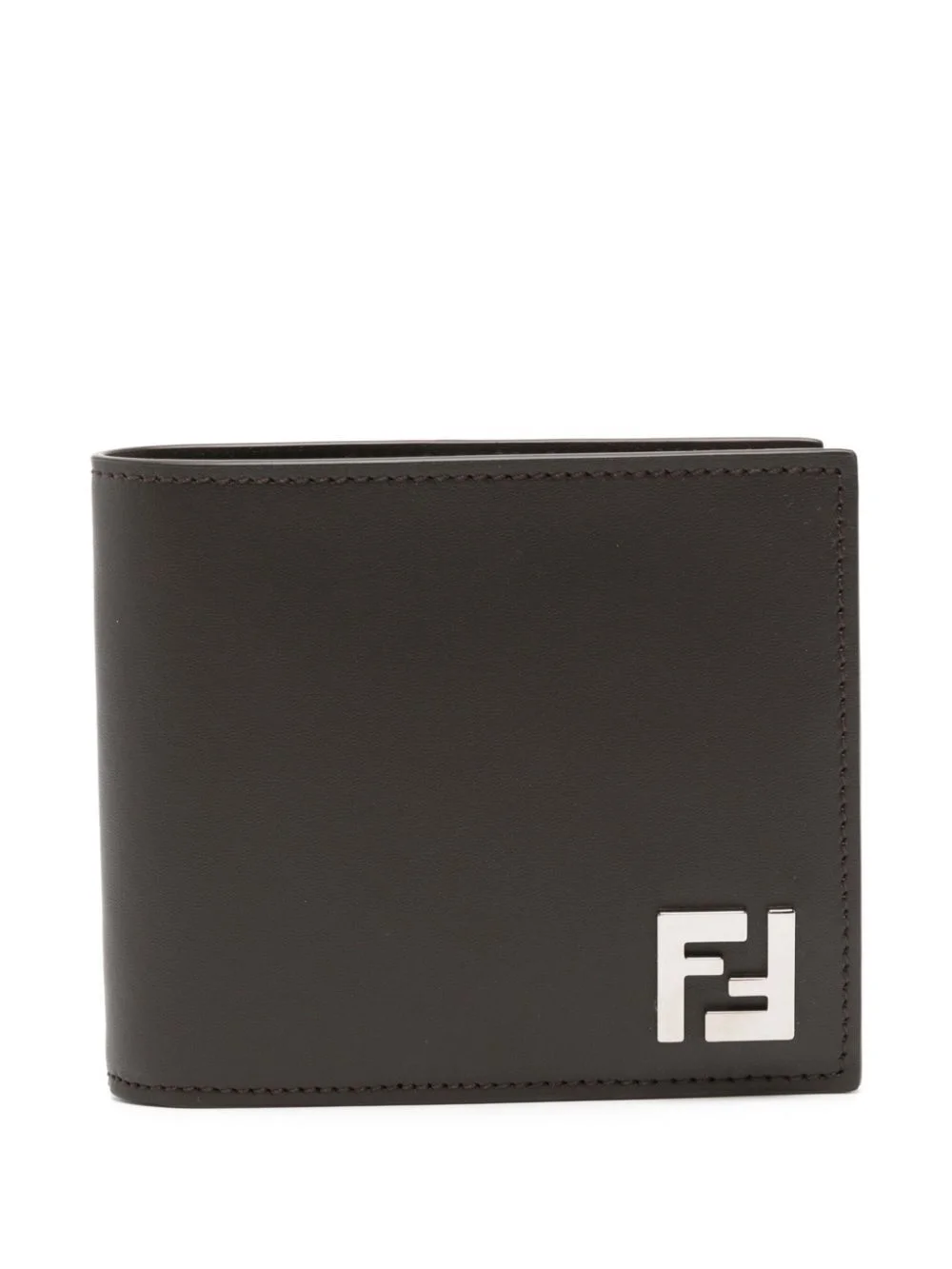 Fendi Men Leather And Ff Canvas Compact Bi-Fold Wallet - 1