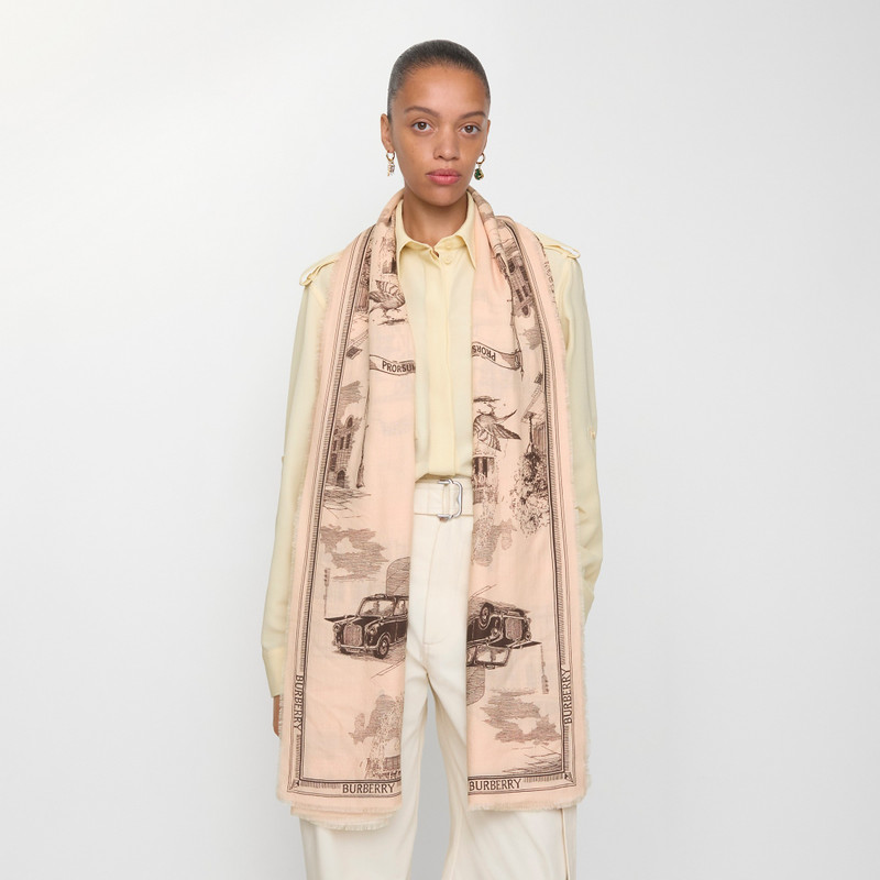 London Landmarks Wool Silk Scarf 3