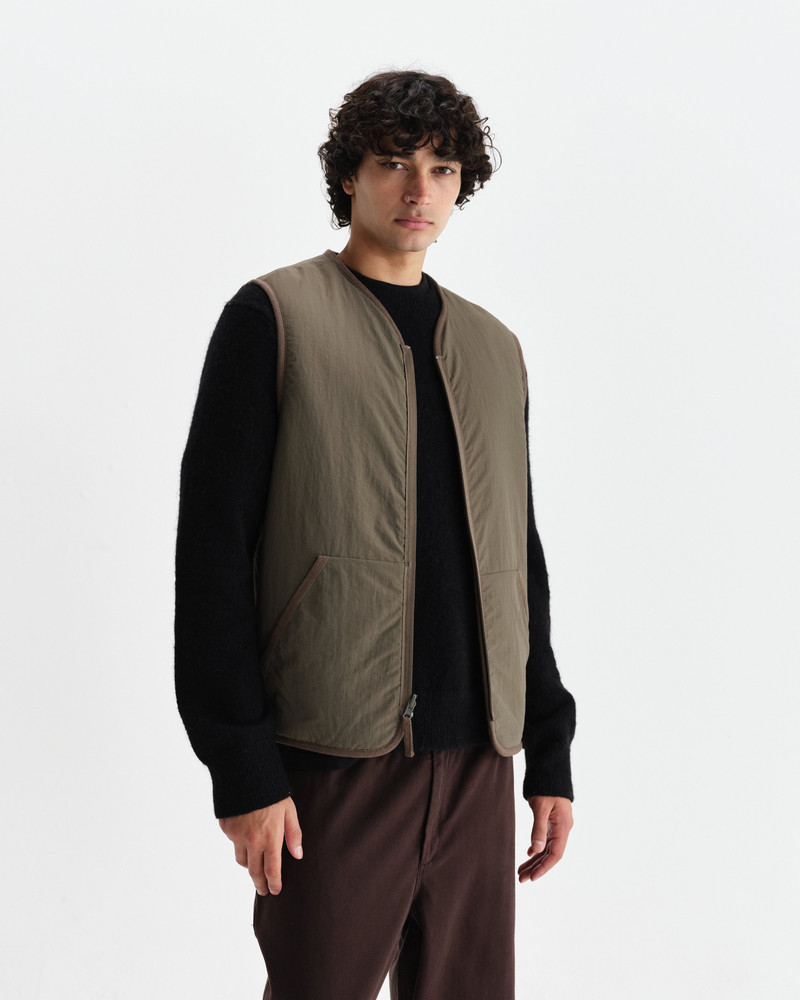 Paragon - Natural Reversible Nylon And Wool Gilet 5