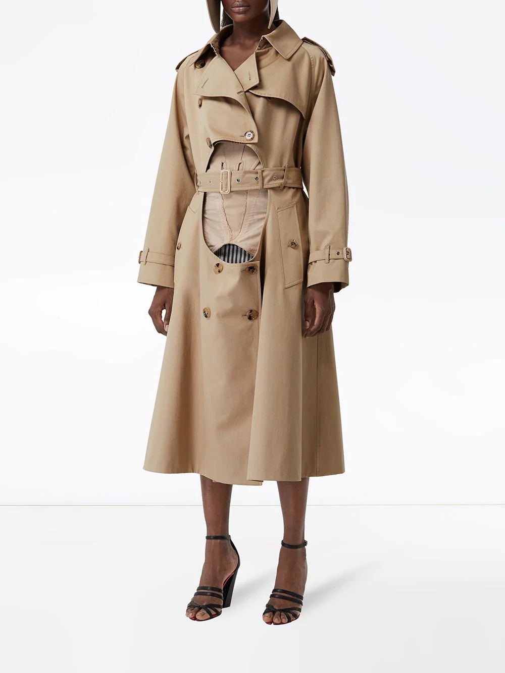 step-through trench coat - 3