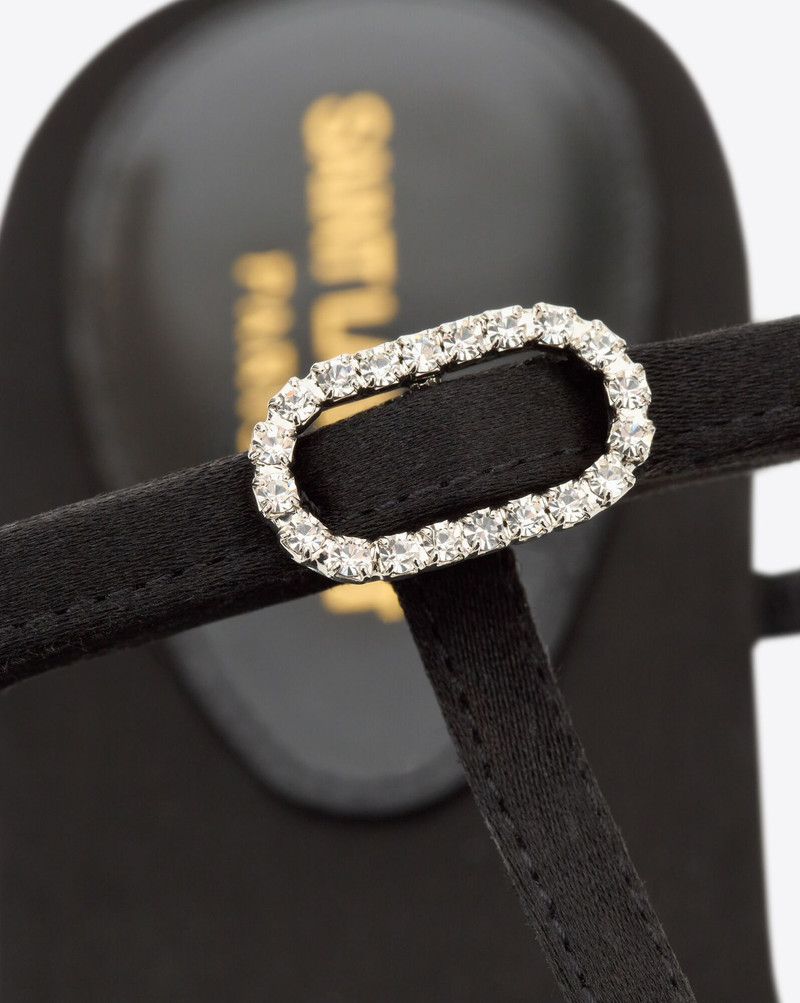 jackie flat sandals in satin crepe 4