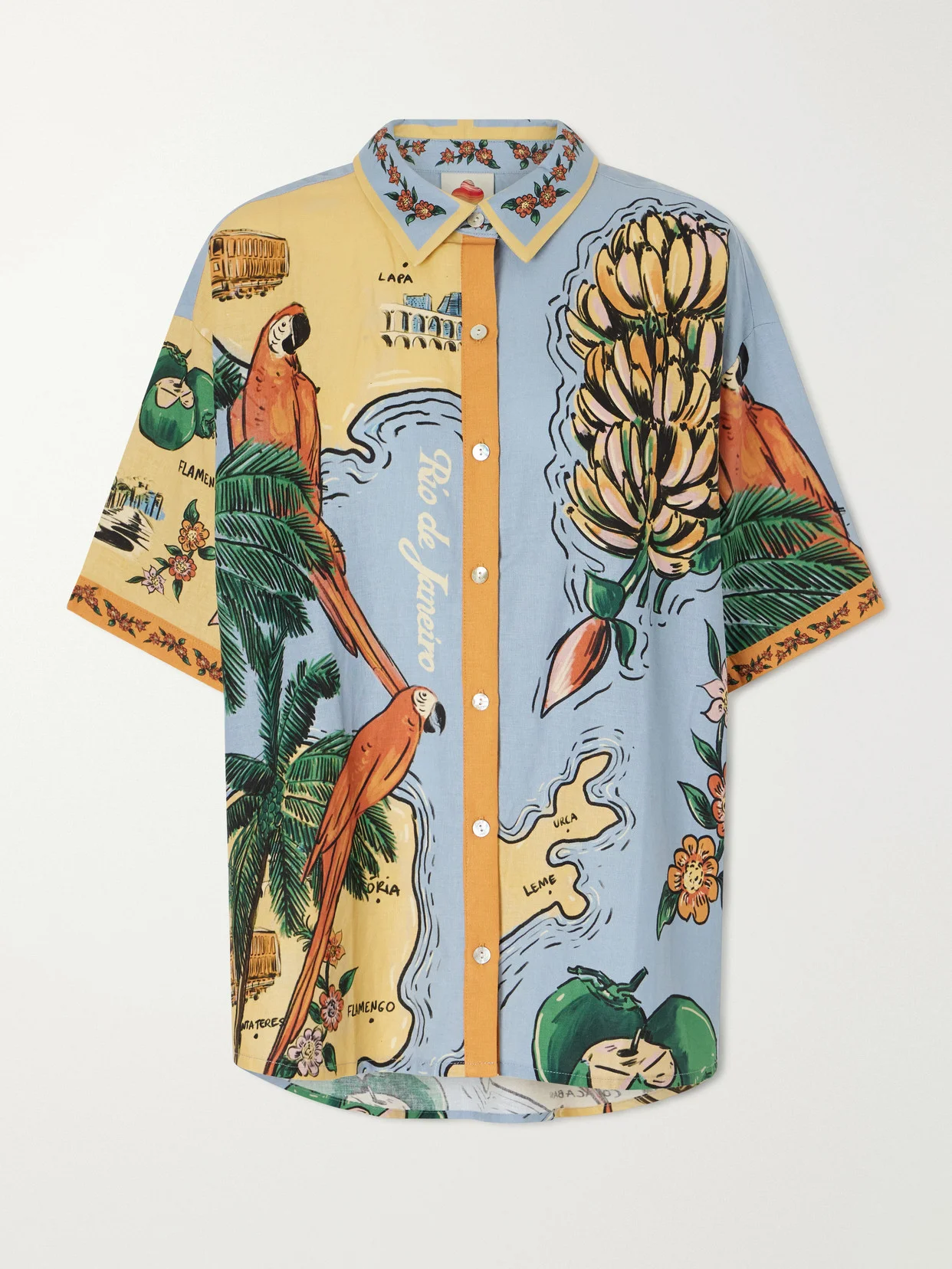 Beaches Path Printed Linen-blend Shirt - 1