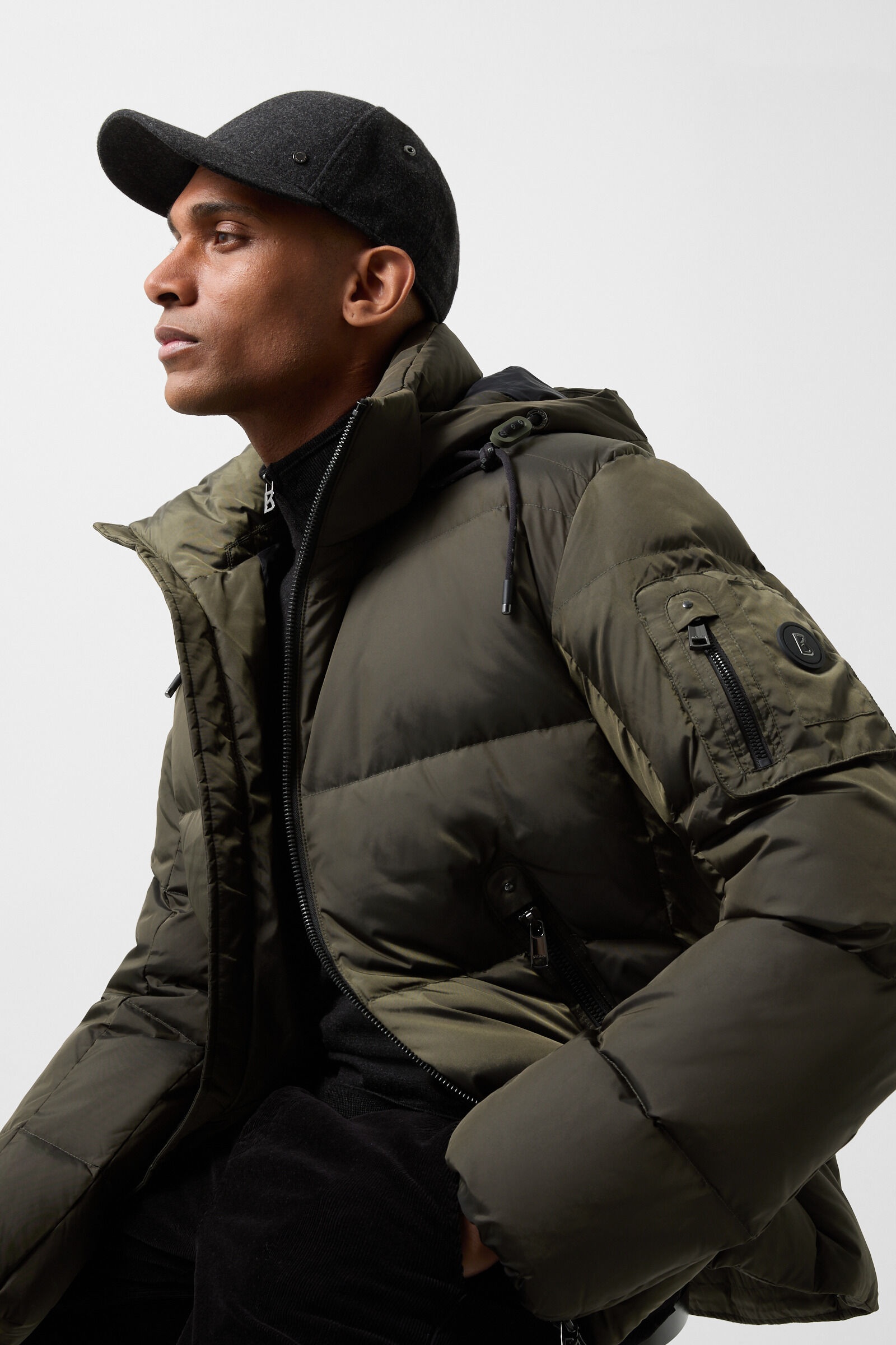 Jamy Down jacket in Olive green - 4