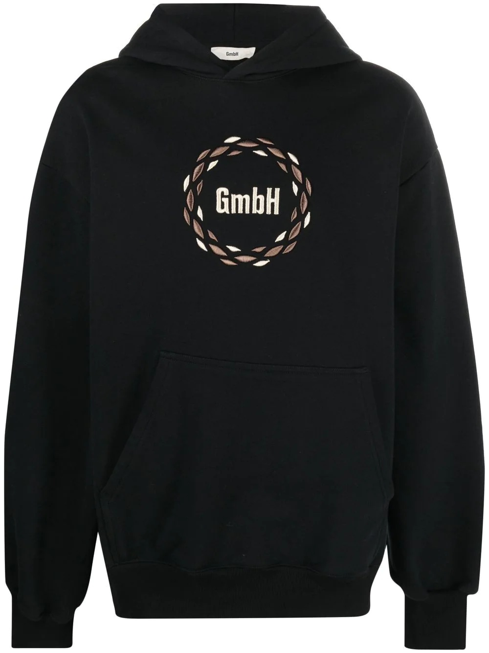 logo-embroidered organic cotton hoodie - 1