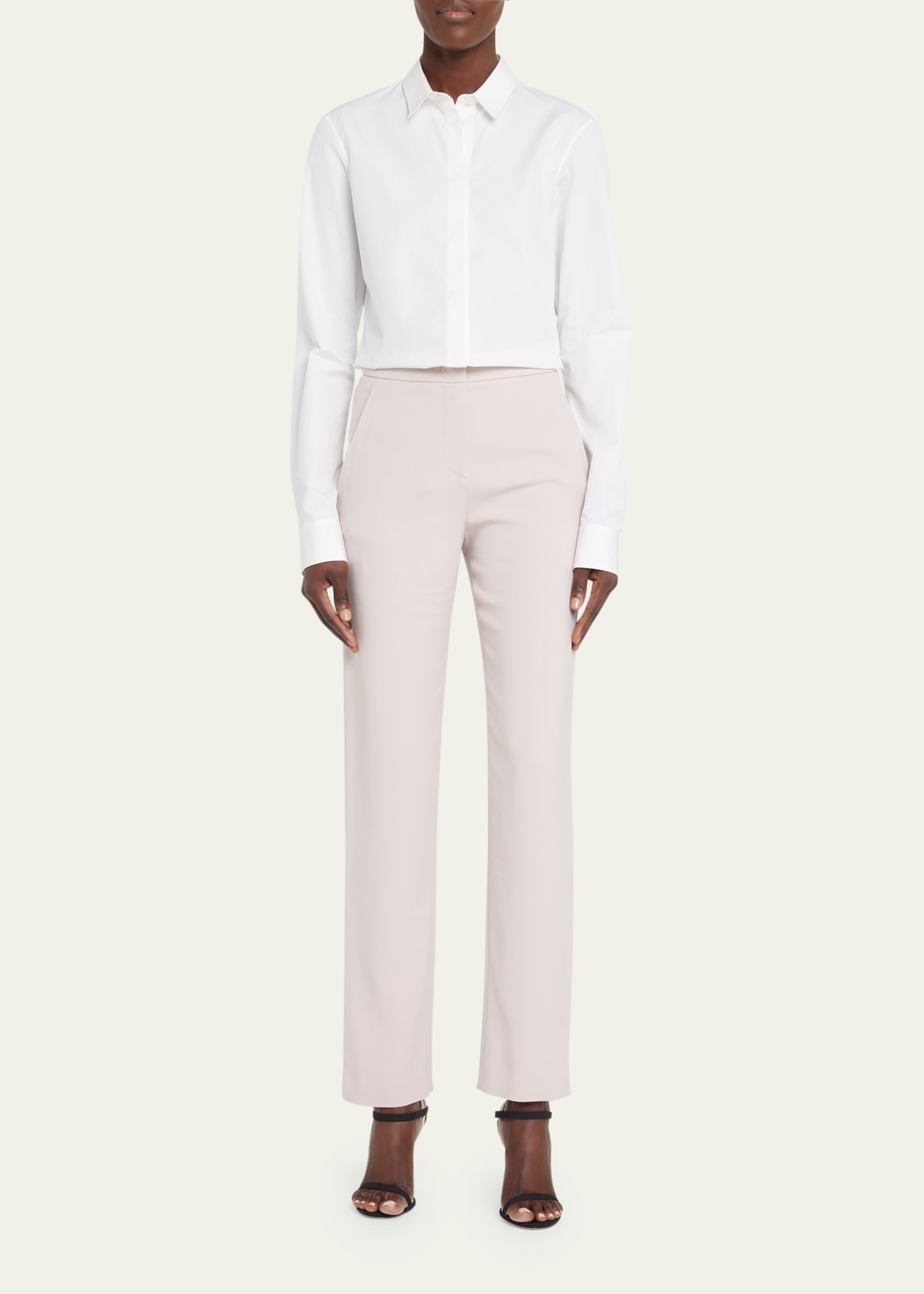 Viscose Cady Straight-Leg Trousers - 2