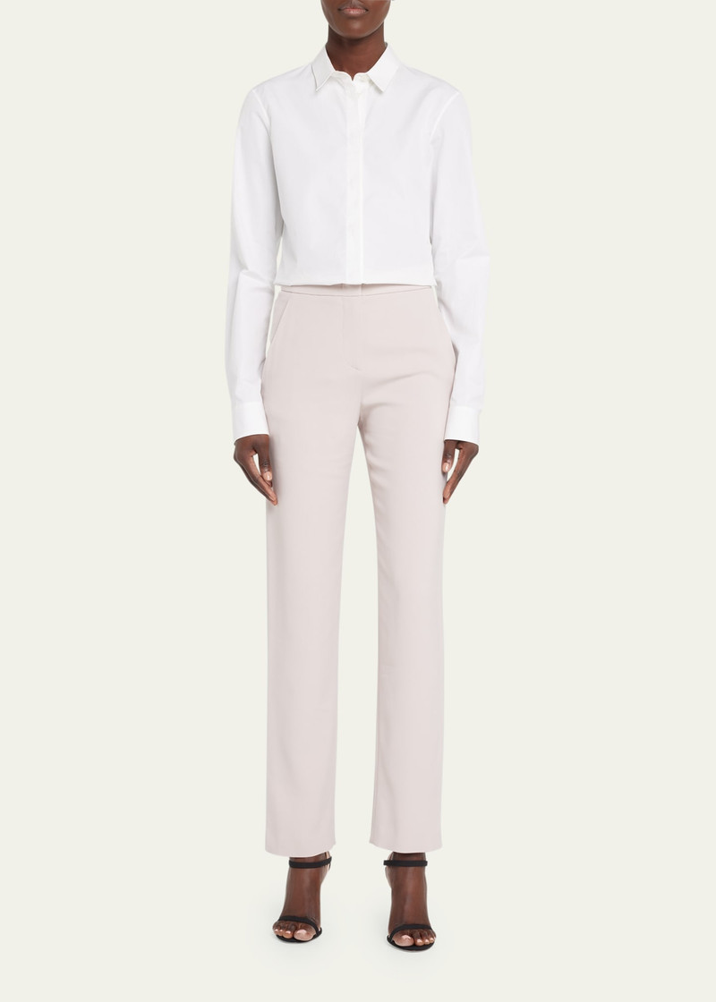 GIORGIO ARMANI Viscose Cady Straight-Leg Trousers outlook