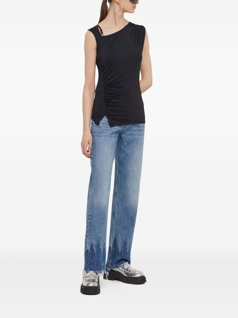 HUGO ruched-detail top outlook