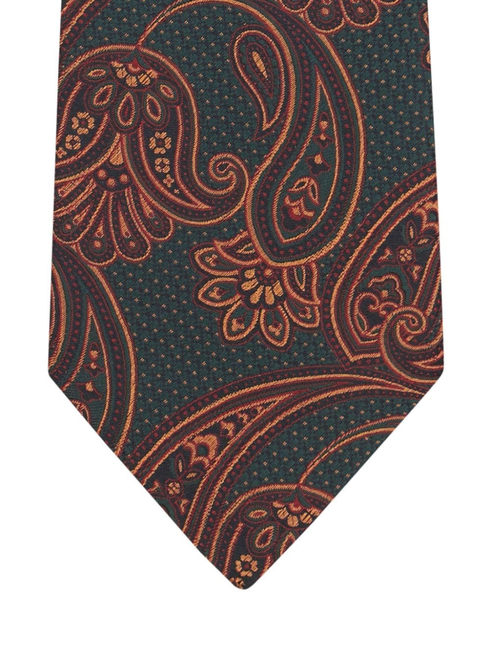 paisley-print silk tie - 2