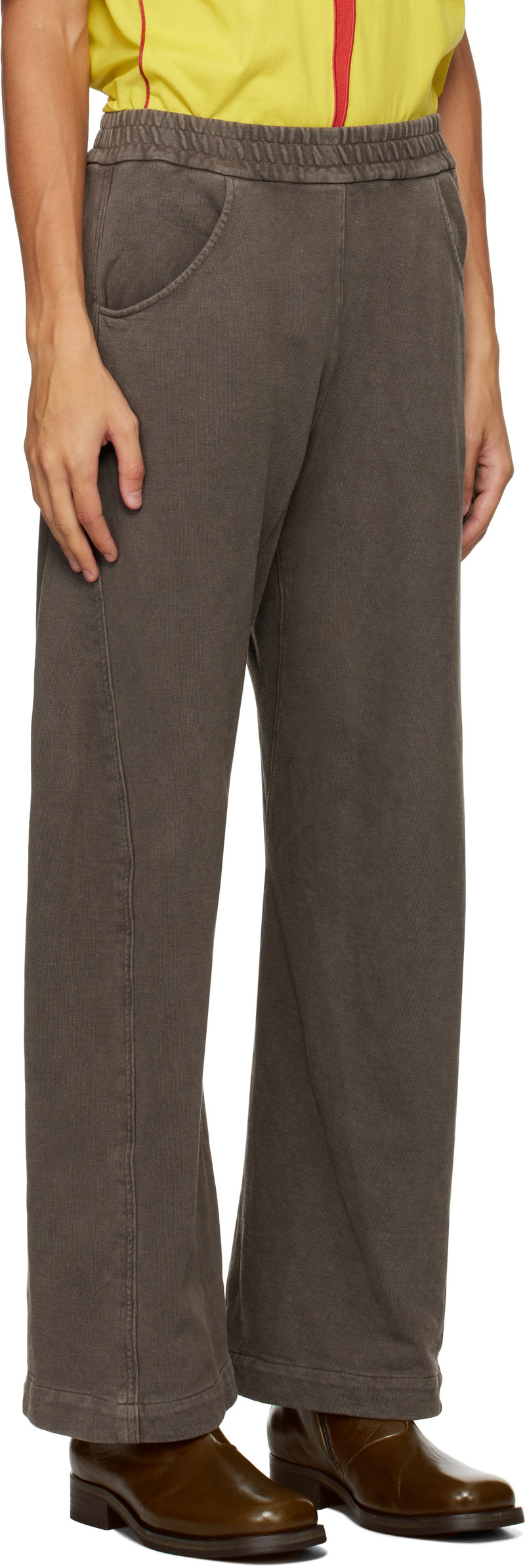 Omar Afridi Brown Shabby Twisted Lounge Pants outlook