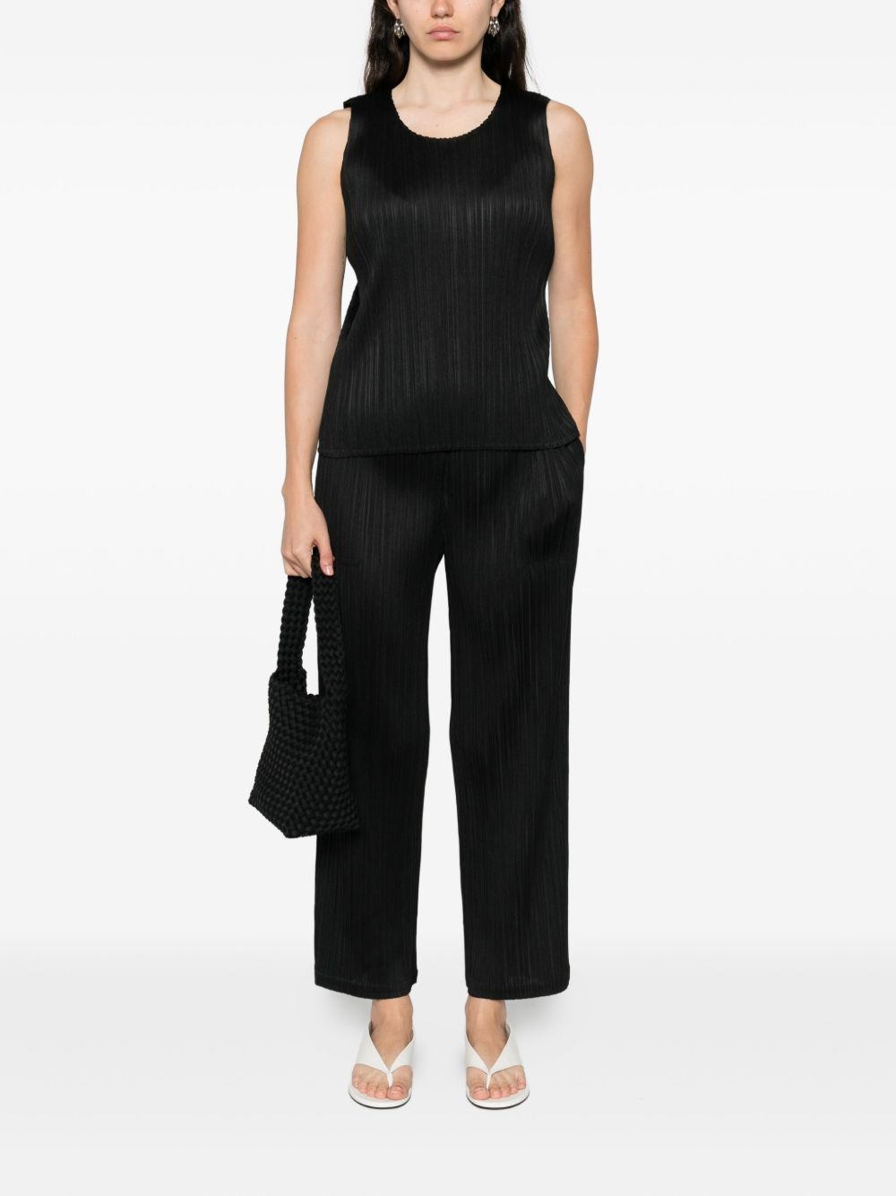 plissé-effect trousers - 2