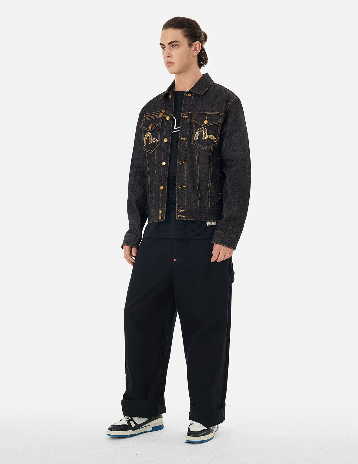 Brocade Daicock Appliqué 
Regular Fit Denim Jacket - 4
