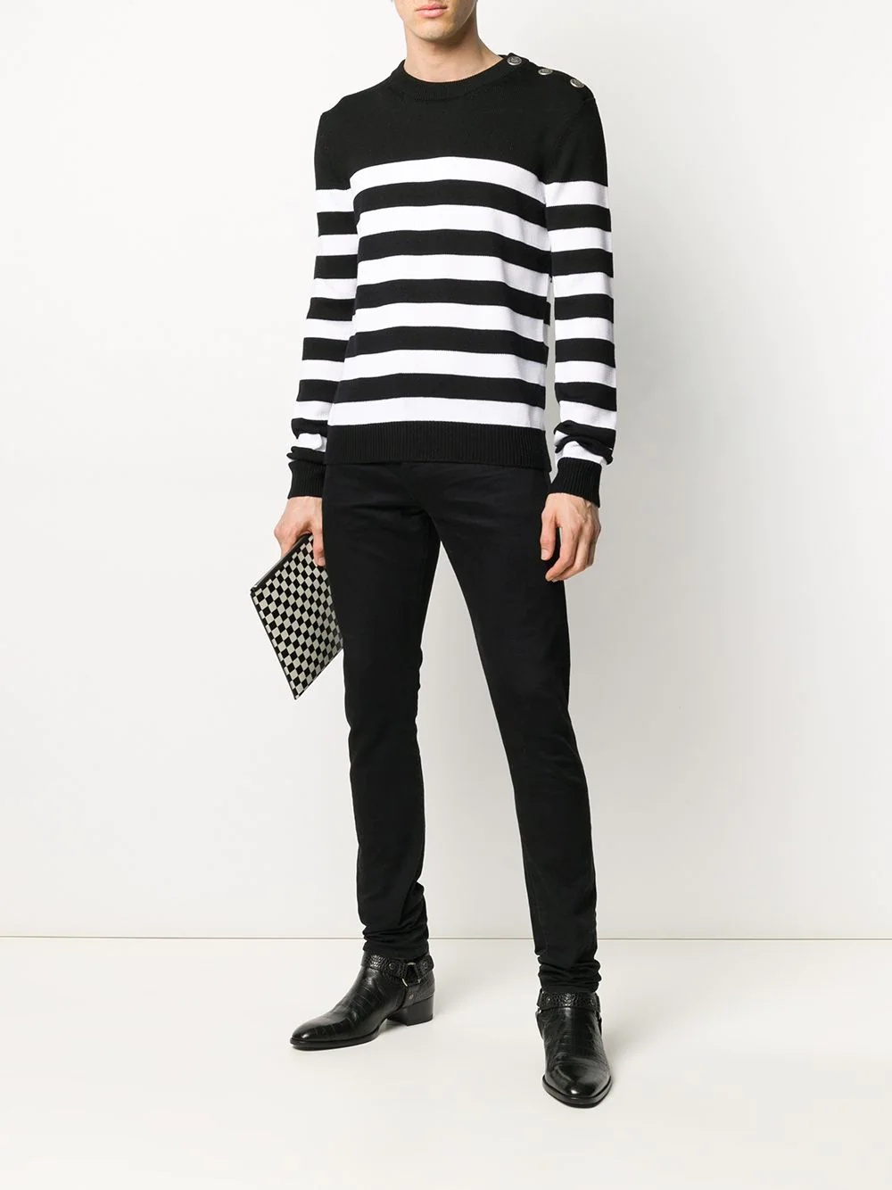 horizontal-stripe jumper - 2