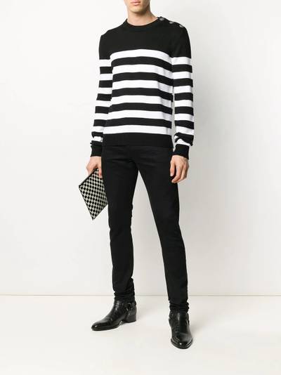 Balmain horizontal-stripe jumper outlook