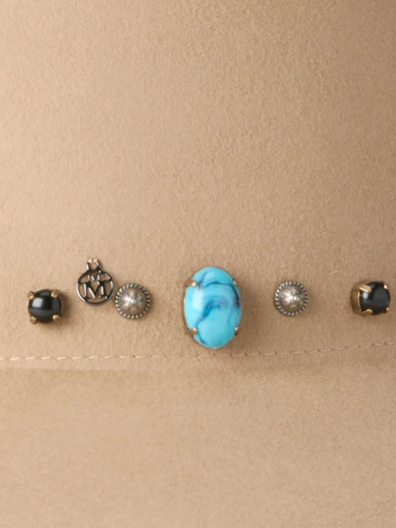 MAISON MICHEL logo-plaque hat outlook