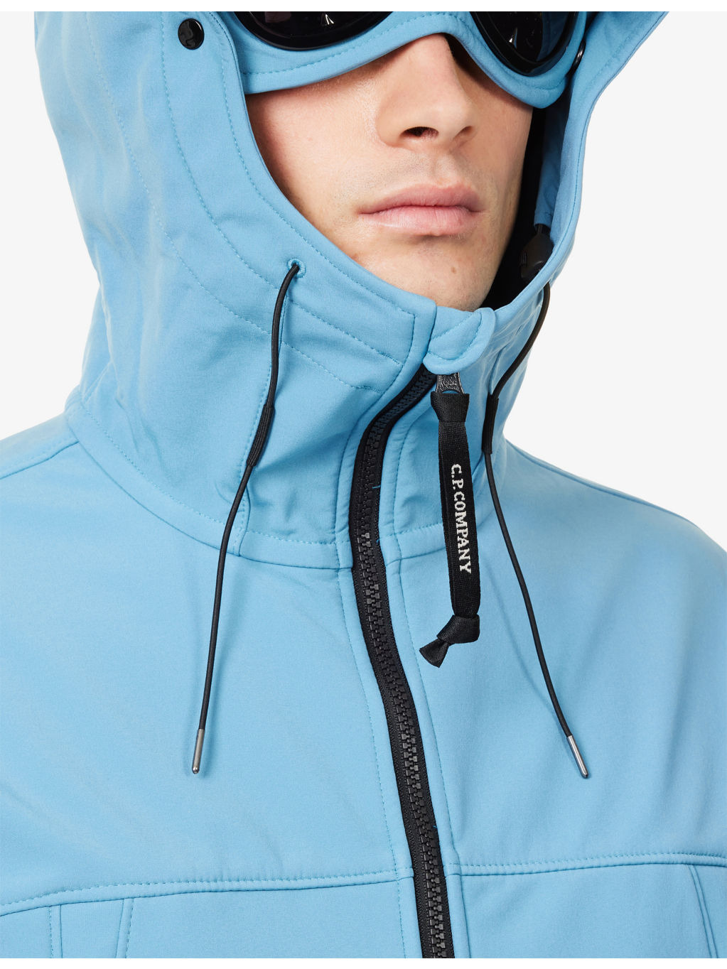 Goggle-Hood Long-Sleeve Stretch-Woven Jacket - 5