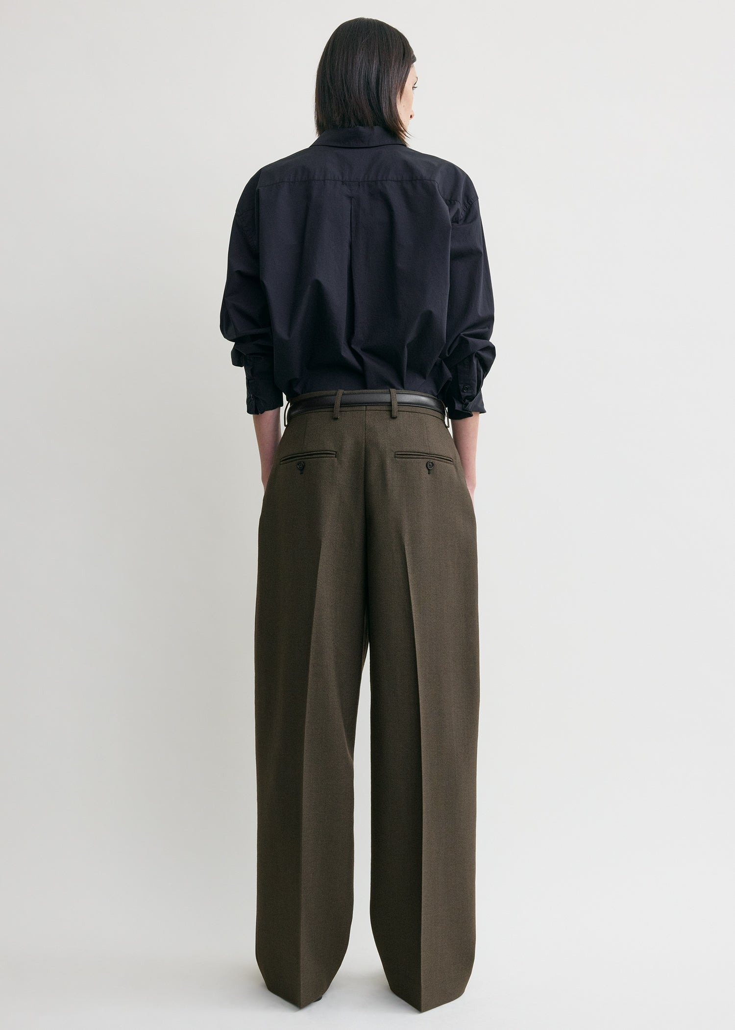 Wide tailored trousers forest - 4