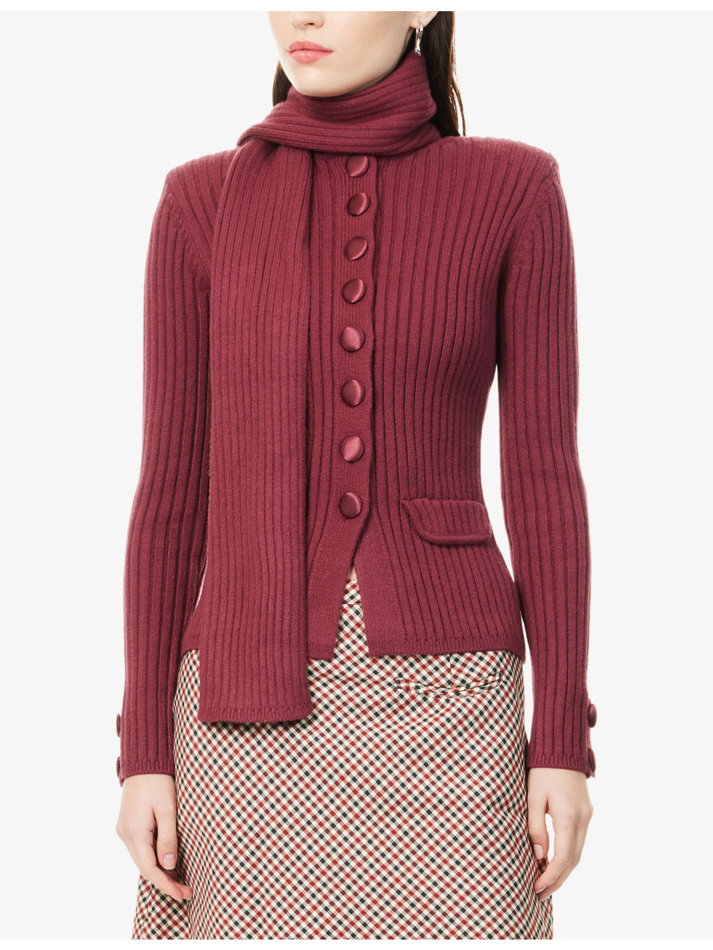 Power Peggy Scarf Knitted Cardigan - 3