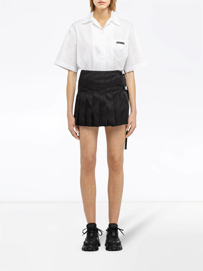 Prada buckle pleated wrap skirt outlook