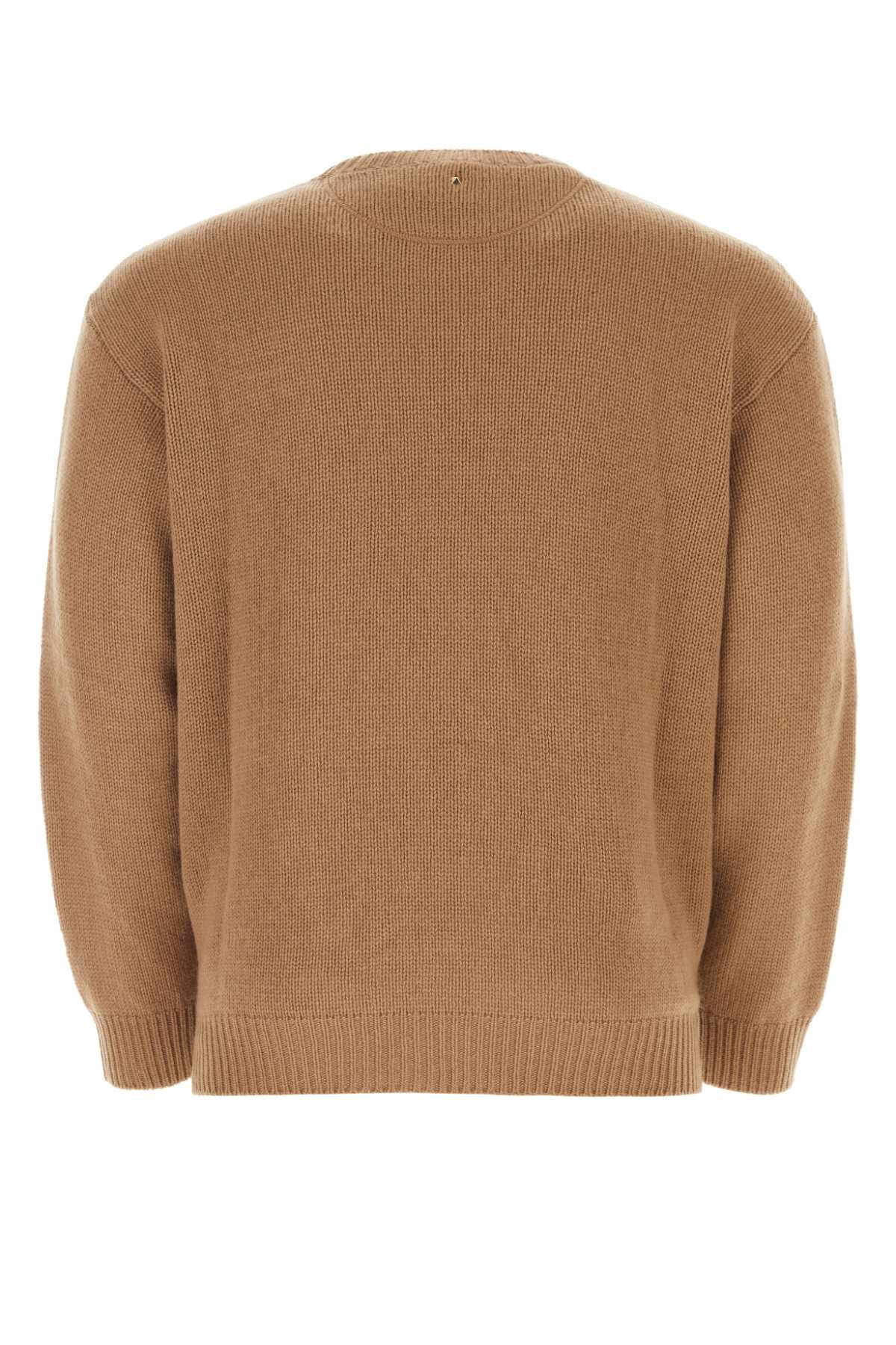 Valentino Garavani Men Biscuit Cashmere Sweater - 2