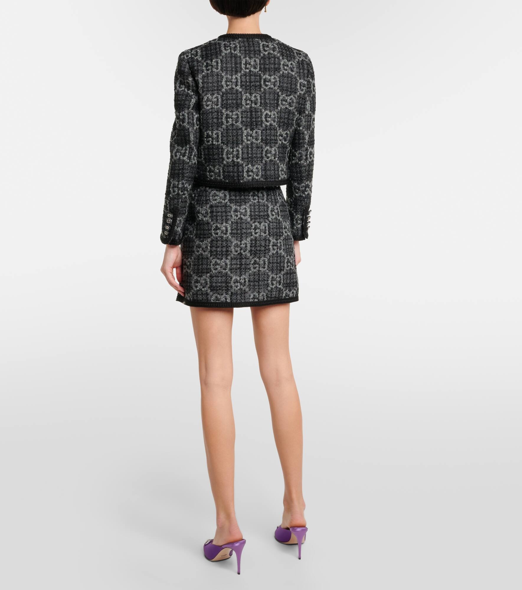 Single-breasted wool blend jacket - 3