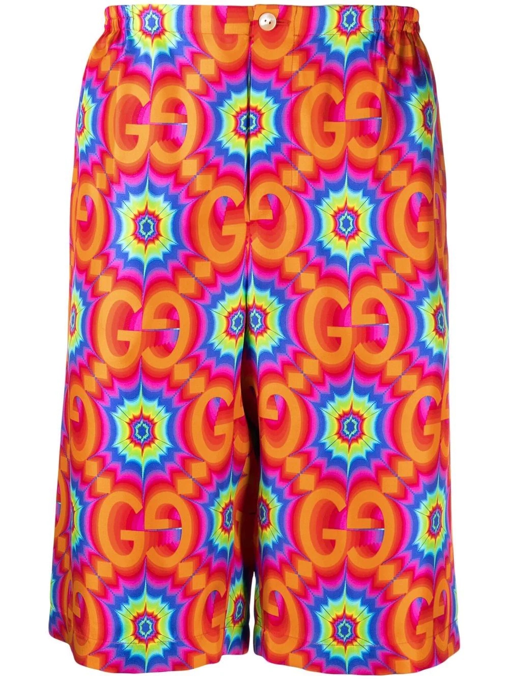 GG kaleidoscope silk shorts - 1