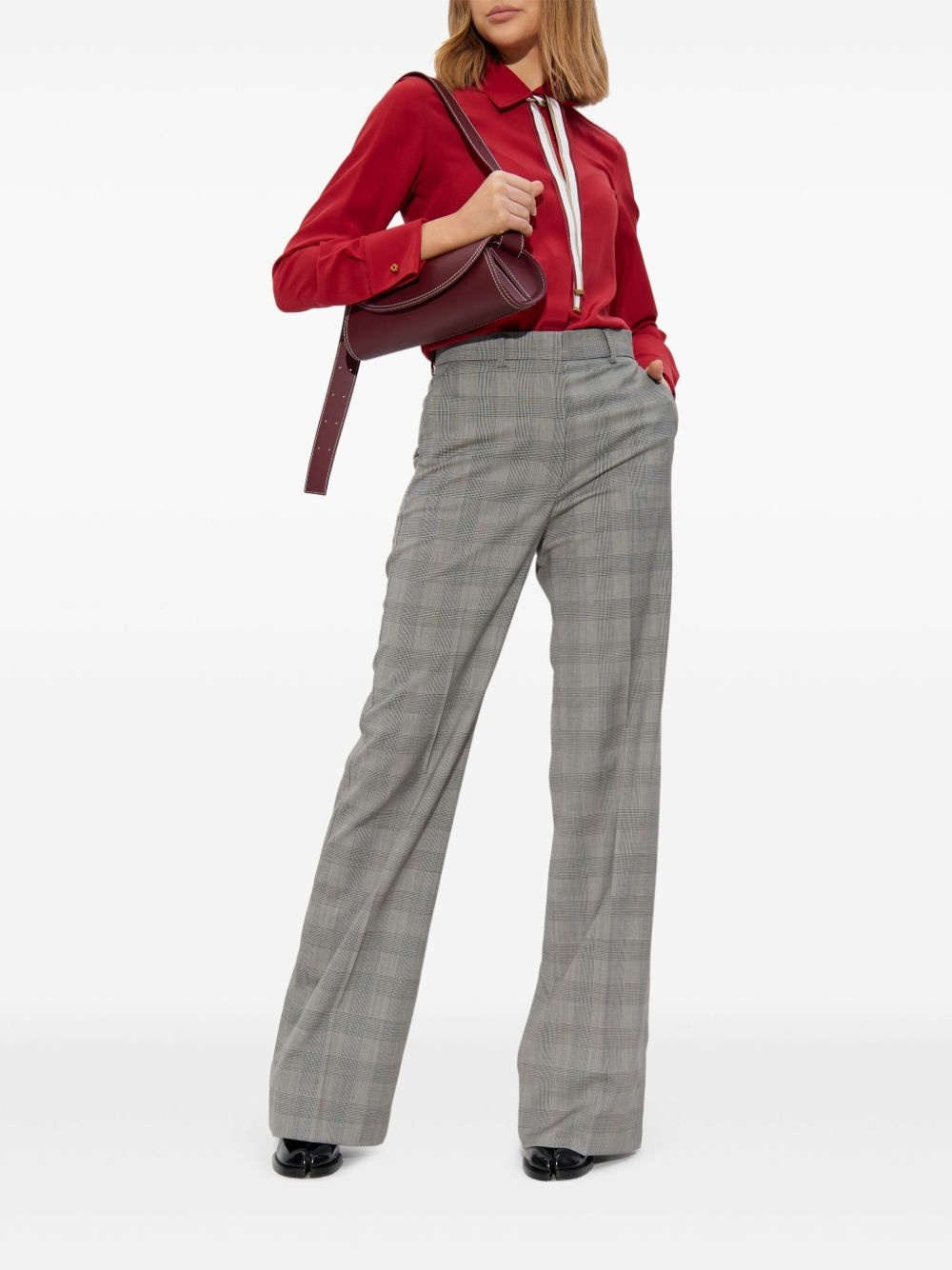 virgin wool straight-leg trousers - 2
