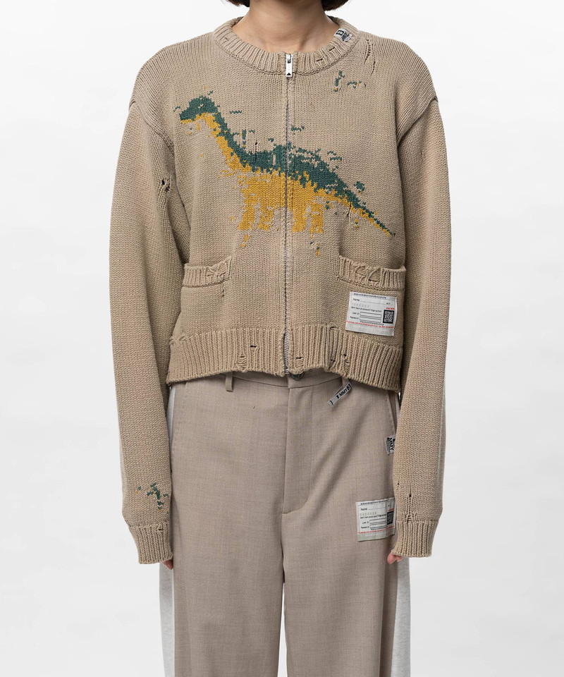 Dinosaur Jacquard Knit Cardigan 15